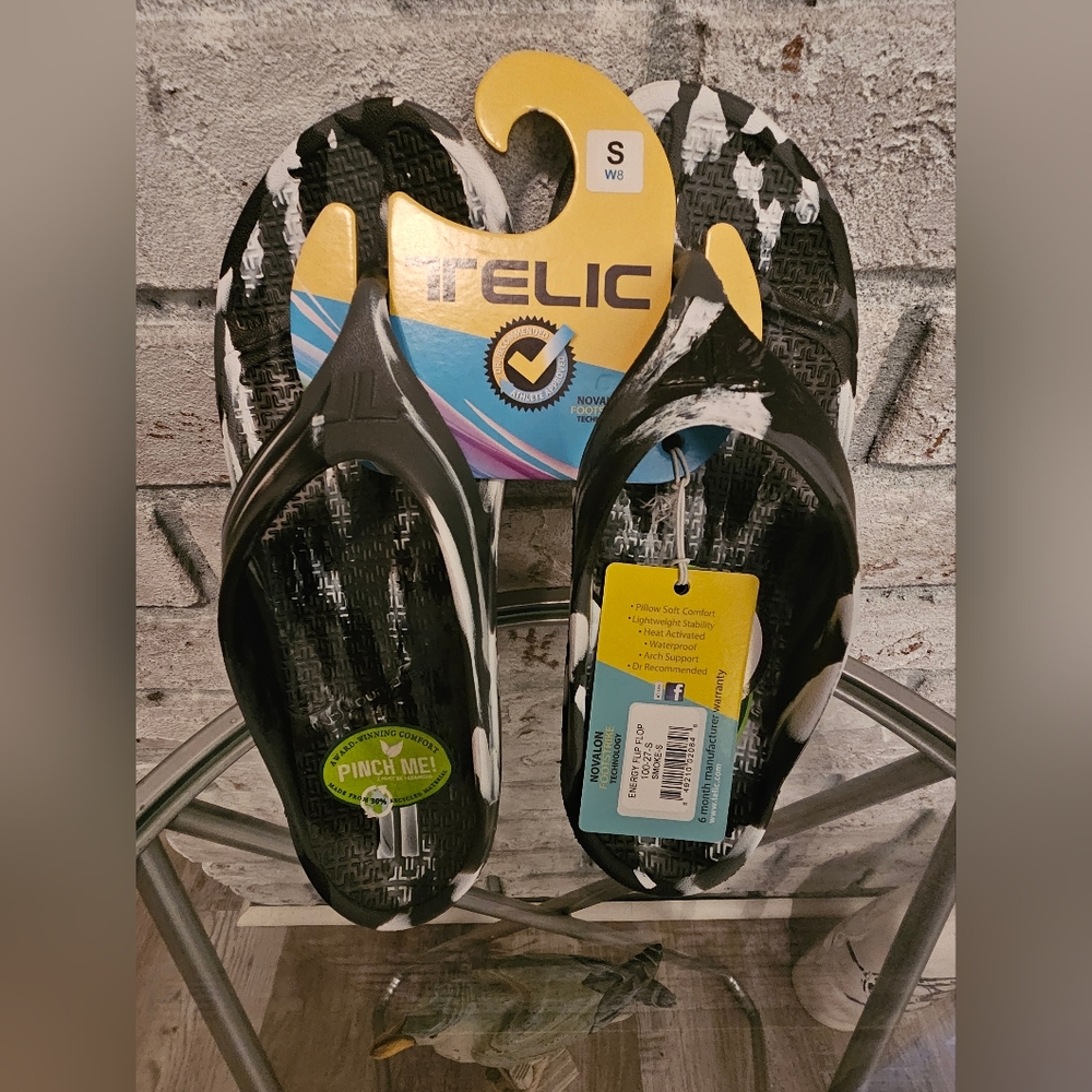 Telic Women's Flip Flops - SMOKE New With Tags Womens Size 8